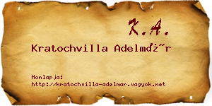 Kratochvilla Adelmár névjegykártya